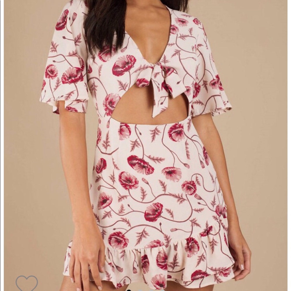 Tobi floral cut out dress